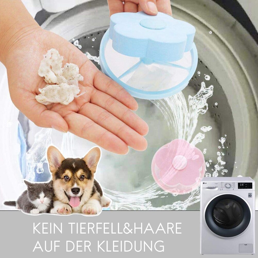 Genanvendelig vaskemaskine filter vaskeri fnug hårfanger husholdning flydende fnug hårfanger rengøringsbolde filternetpose