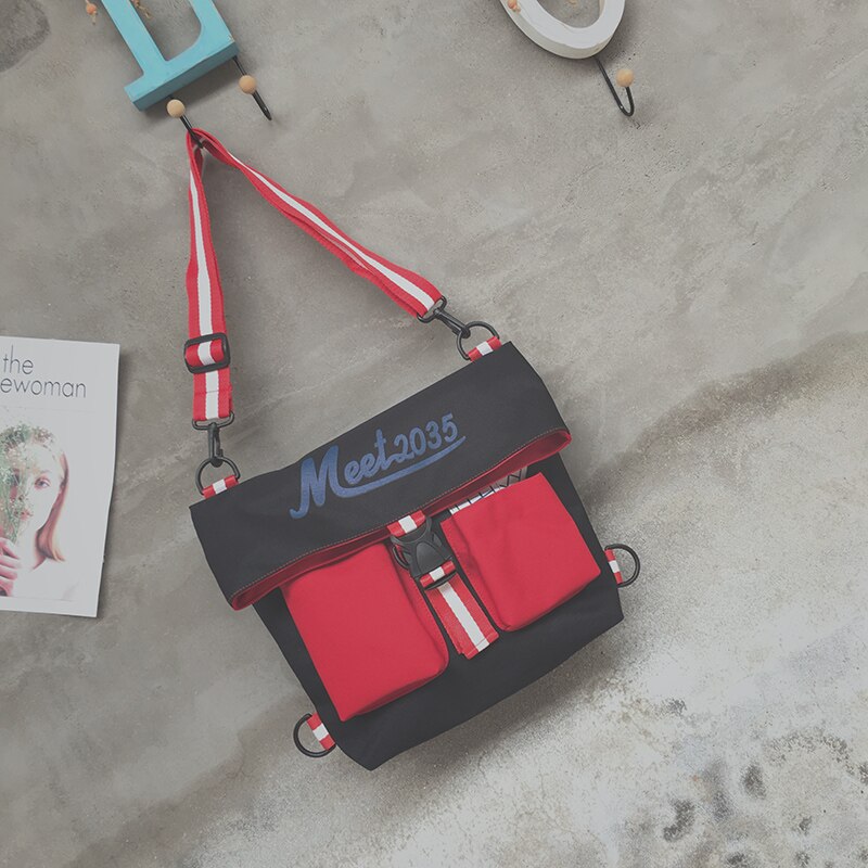 Devil' s2020 drie-gebruik rugzak dames dubbele schouder schooltas: Rood