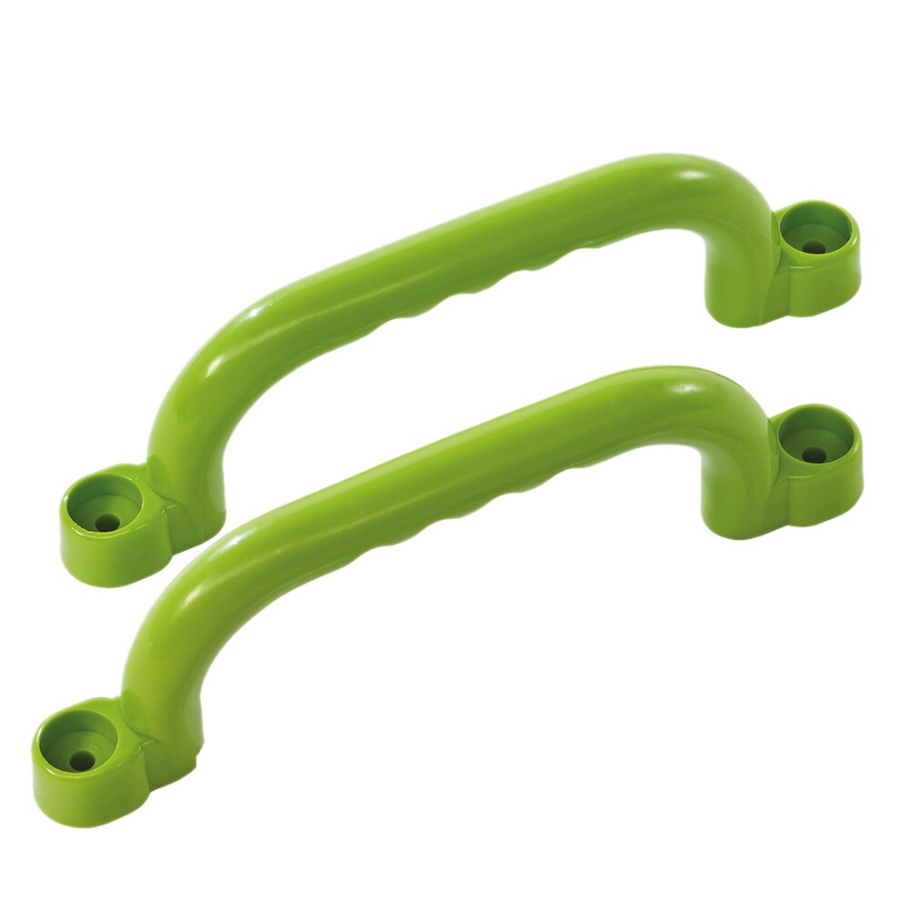 2 stk skridsikker fitness legetøj plast håndtag tilbehør glat indendørs udendørs underholdningsudstyr til børn holder klatrestativ: Grøn