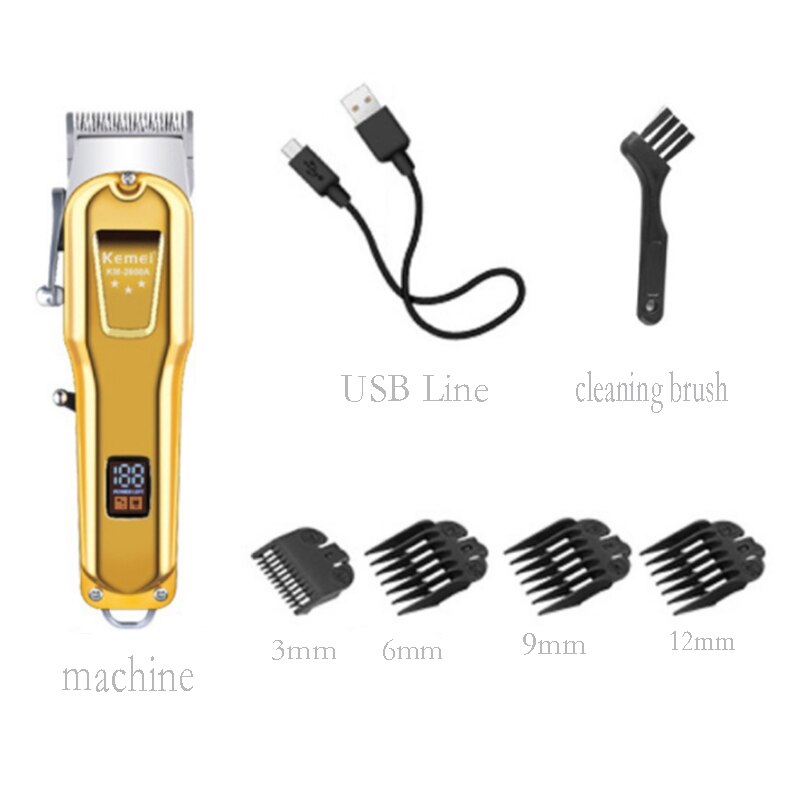 All-metal hair clipper electric hair trimmer for men hair cutter machine haircut compatible for 2200mAh Lithium
