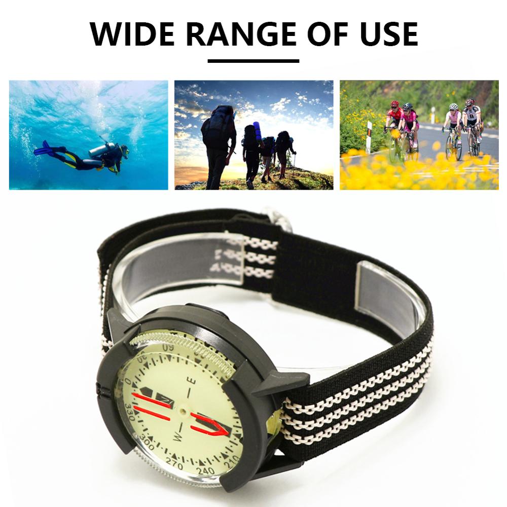 Verstelbare Outdoor Kompas Professionele Duiken Kompas Waterdicht Navigator Digitale Horloge Scuba Kompas Voor Zwemmen Duiken