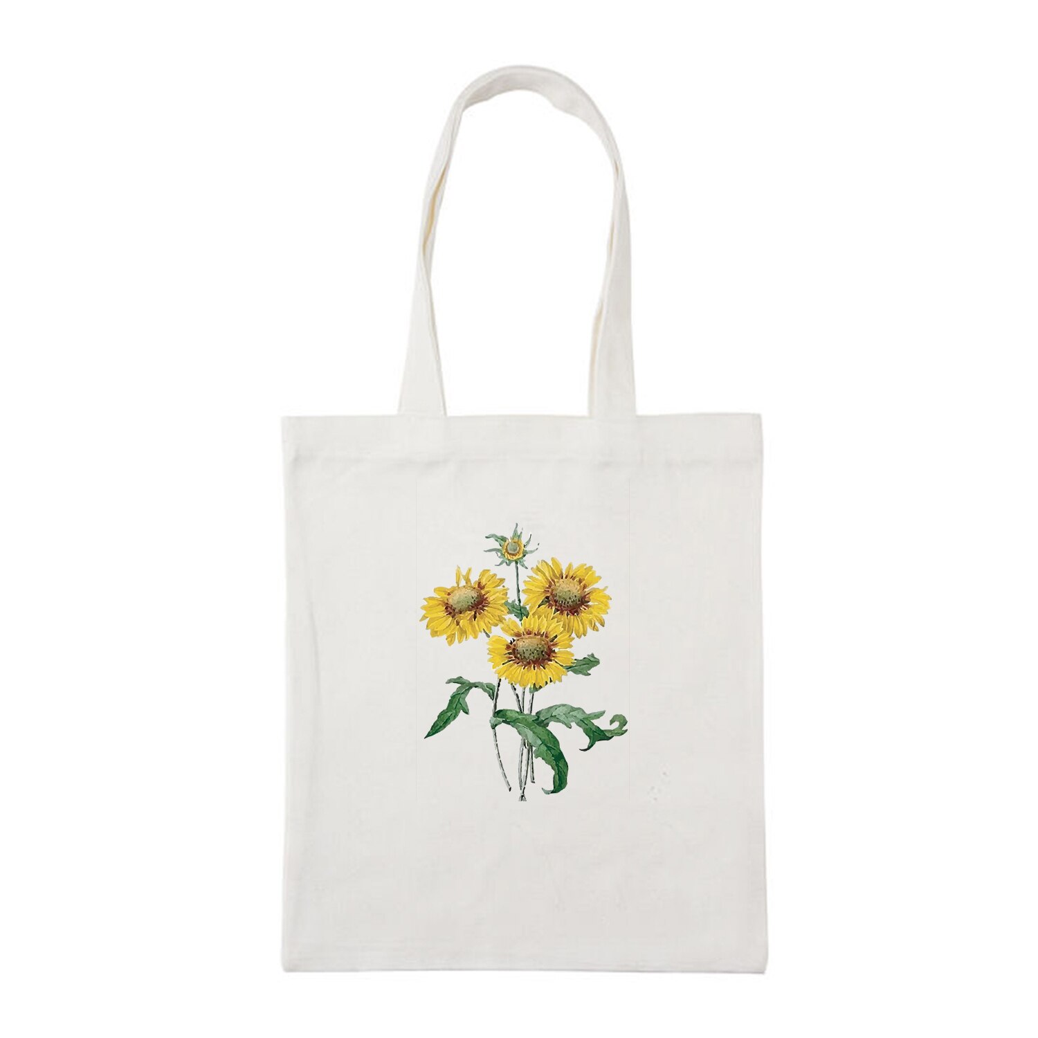 Dames boodschappentas dames canvas schoudertas eco tas herbruikbare tas shopper tassen studenten boekentas bloem plant melodie