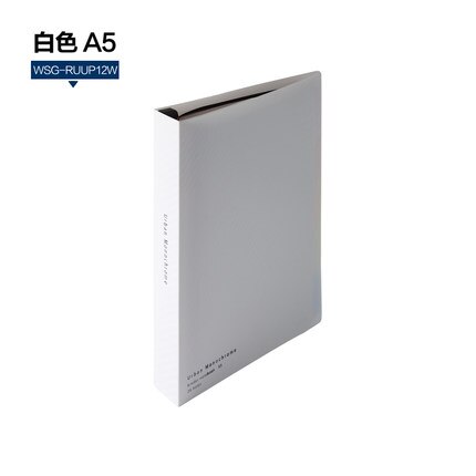 Japan KOKUYO Urban Monochrome Binder Notebook 26 Holes White Black Notebook A5 B5 RUUP11/12: A5 White