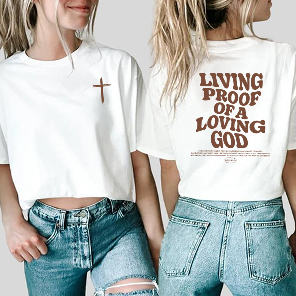 Estetisk kristen t-skjorte kristne klær brun jesus t-skjorte trendy streetwear klær bibelvers skjorter kristen