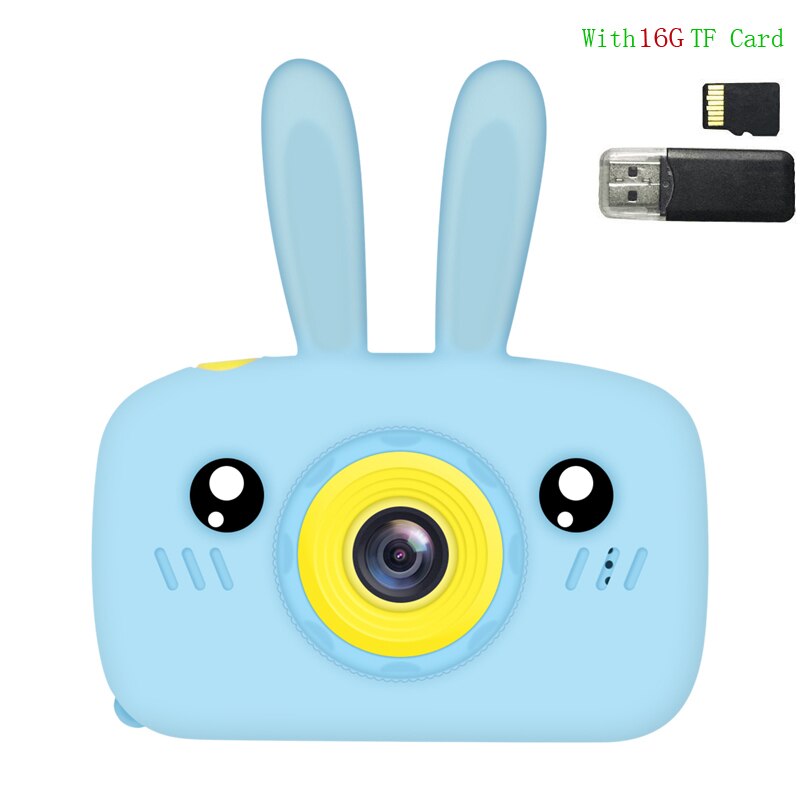 Toy Camera Mini Camera Kids Toys Cartoon Digital Camera Baby Toys 12.0M with 2.0 Inch IPS Screen Children Educational Toys