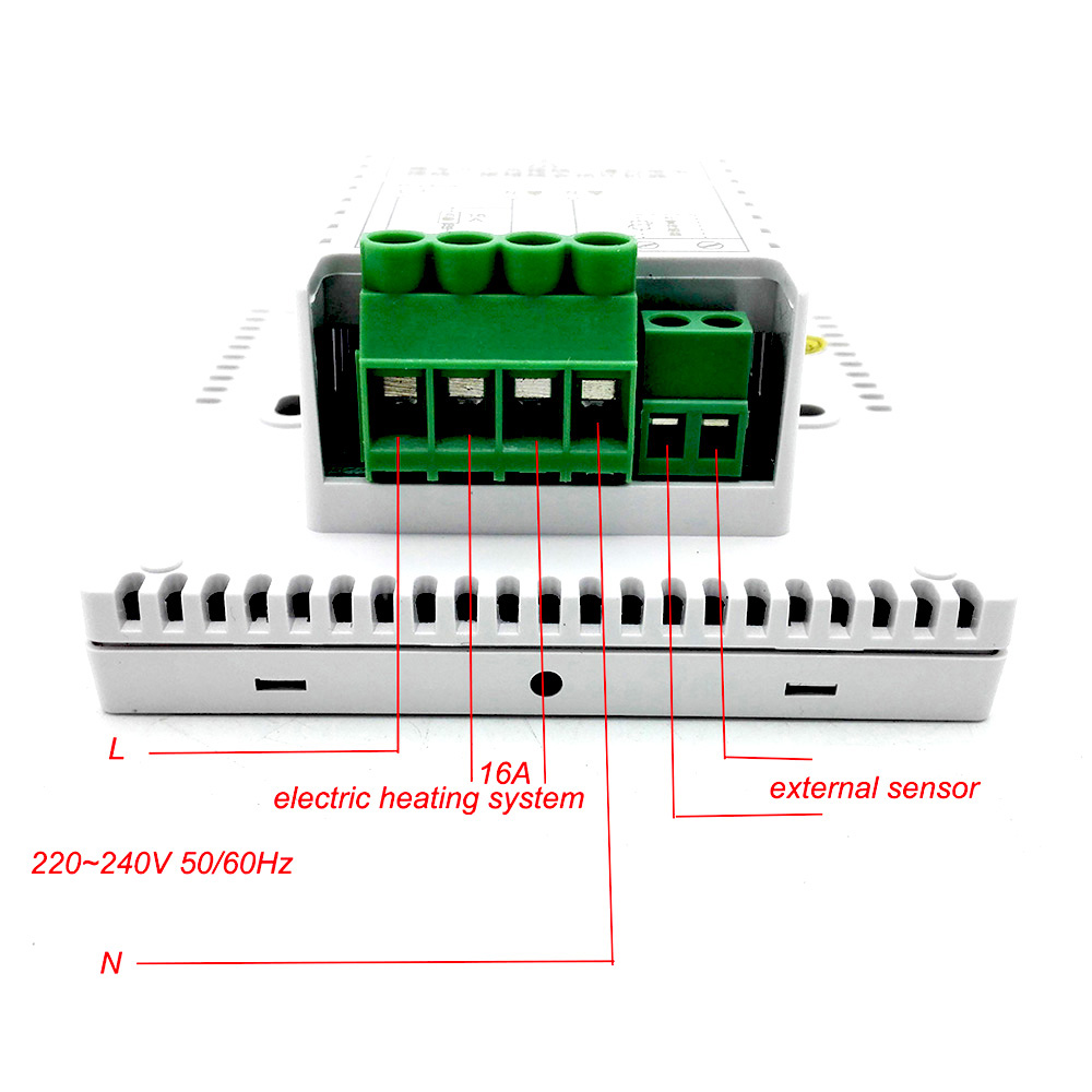 Nashone Thermostat Temperature Controller 220V 16A LCD Programmable Floor Heating Room Thermostat Room Temperature Controller
