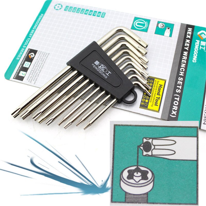 L-shaped Hex Wrench Combination Set Hex Allen Key L Wrench Set Torque Long Metric Hand Tools Mechanical Appliance Repair Tool