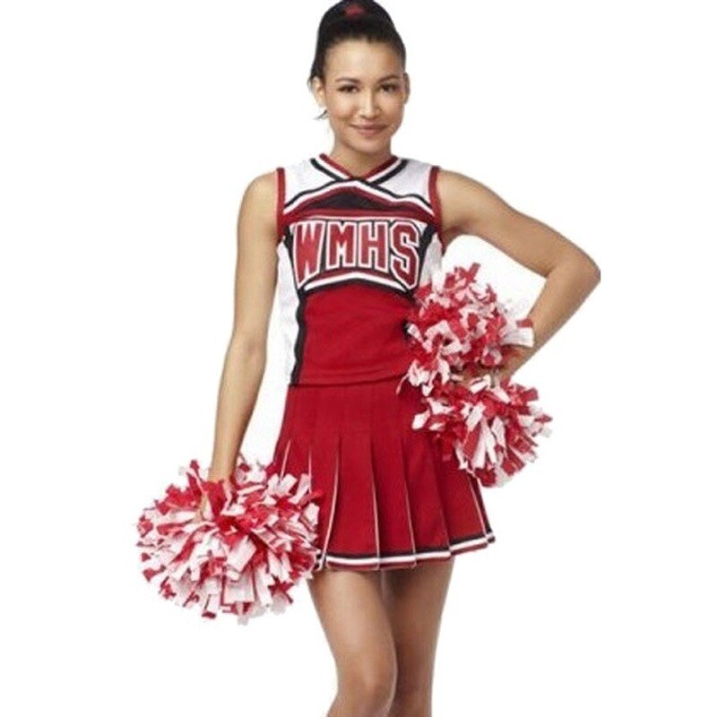 Sexet baby pige cheerleader kostume kvindelig dans kostume cheerleading dragter form cheerleader uniform