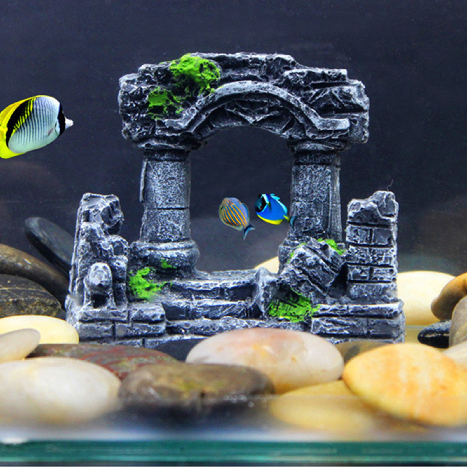 2 Pillar 3 Pillar Aquarium Decoration Resin Roman Pillars Ruins Fish Tank Landscape Ornament For Aquarium, Fish Tank, Fountain