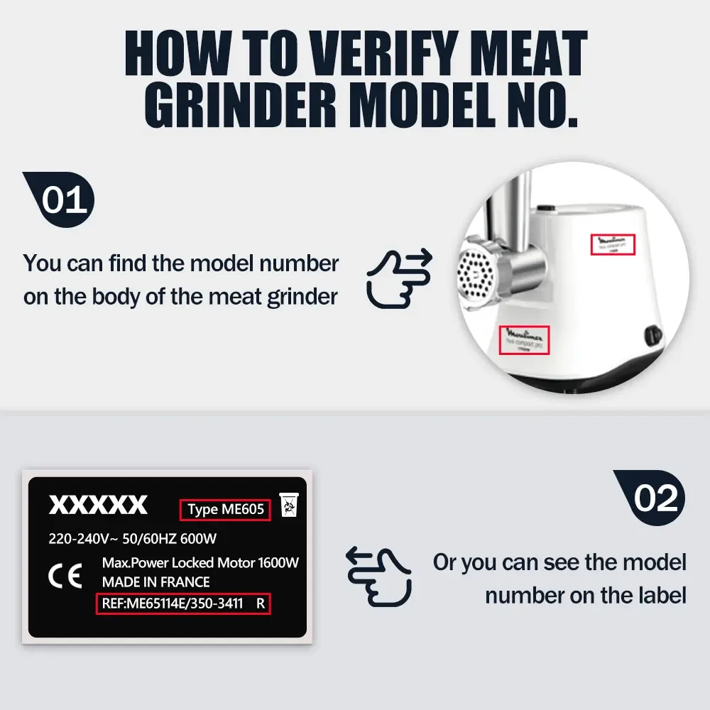 3pcs Vleesmolen Mes Vleesmolen Blade Keukenapparaat Onderdelen voor Moulinex HV2 HV3 HV4 HV6 HV8 ME406 ME420 ME605 ME650