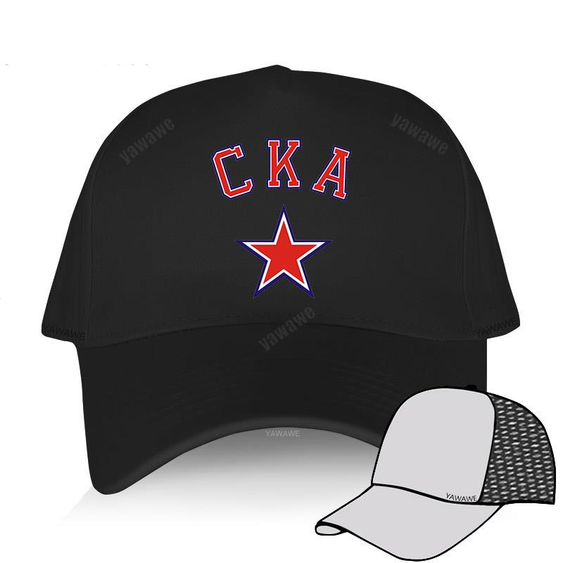 men Baseball Caps KHL CKA Russian Hockey cap summer Baseball hat Summer Casual Adjustabl: black mesh