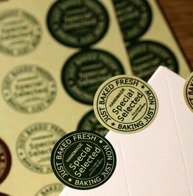 4 color kraft paper label 16 handmade soap packing box packing bag stickers handmade soap DIY packaging