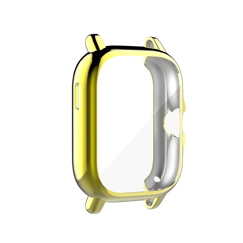 Tpu Case Voor Xiaomi Amazfit Gts 2 Volledige Cover Screen Protector Film Horloge Case Plating Frame Voor Amazfit GTS2 Shell case: Gold