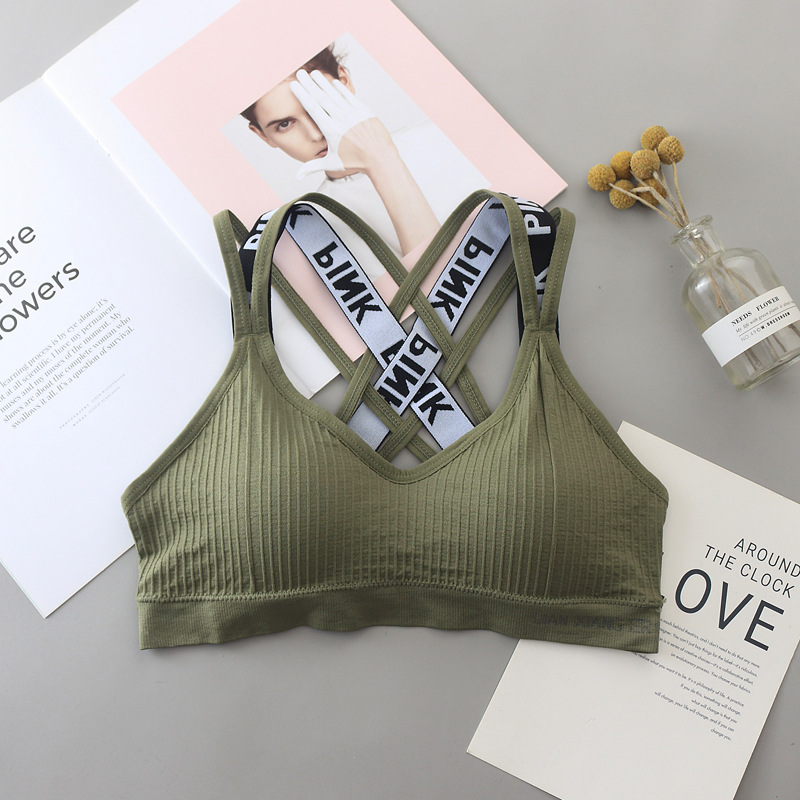 Roze Sportbeha Padded Yoga Vrouwen Modale Beha Bralette Beha Sport Bh Top Fitness Gym Running Top Bras