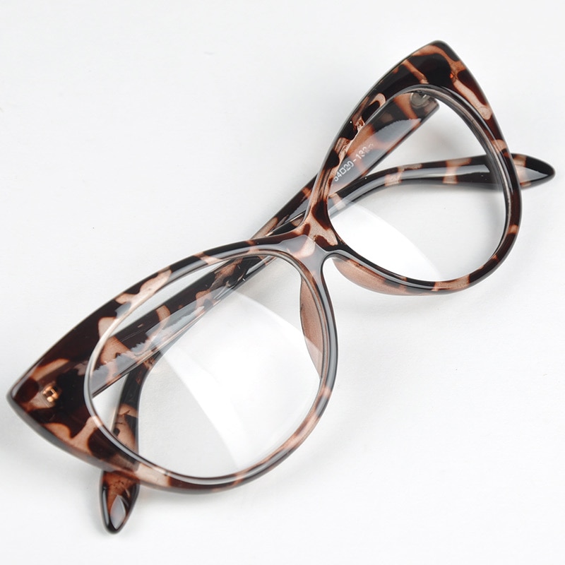 Top cat eye bril retro zwarte dames brilmontuur heldere lenzen vintage brillen skibril @: En
