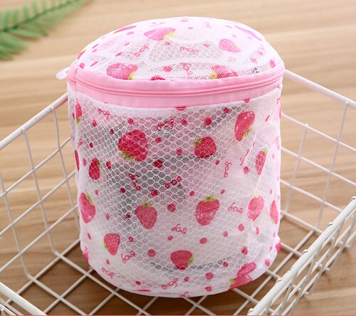 Household Protective Laundry Bag Washing Machine Laundry Bag Bra Underwear Washing and Care Bag Fine Mesh Set Laundry Mesh Bag: Strawberry