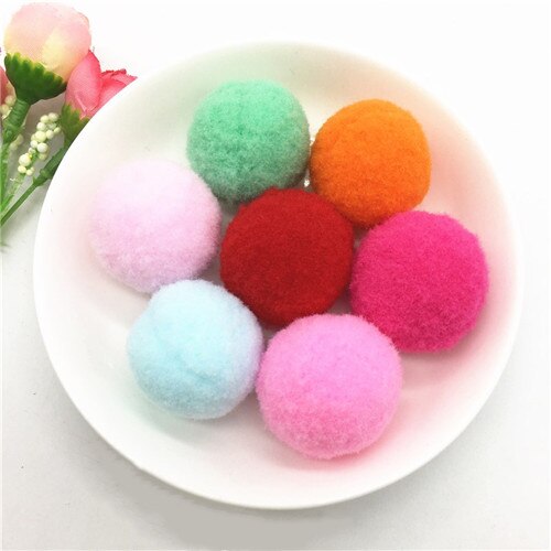 Pompom ballen glitter 10-30mm pompons vroeg leren kerst huisdecoratie handgemaakte knutselen scrapbooking pop diy 20g: Mengkleur 30mm