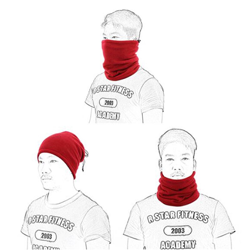 3 in 1 heren dames unisex polar fleece snood muts nekwarmer gezichtsmasker muts warme winter muts sjaal muts bivakmuts 9 kleuren