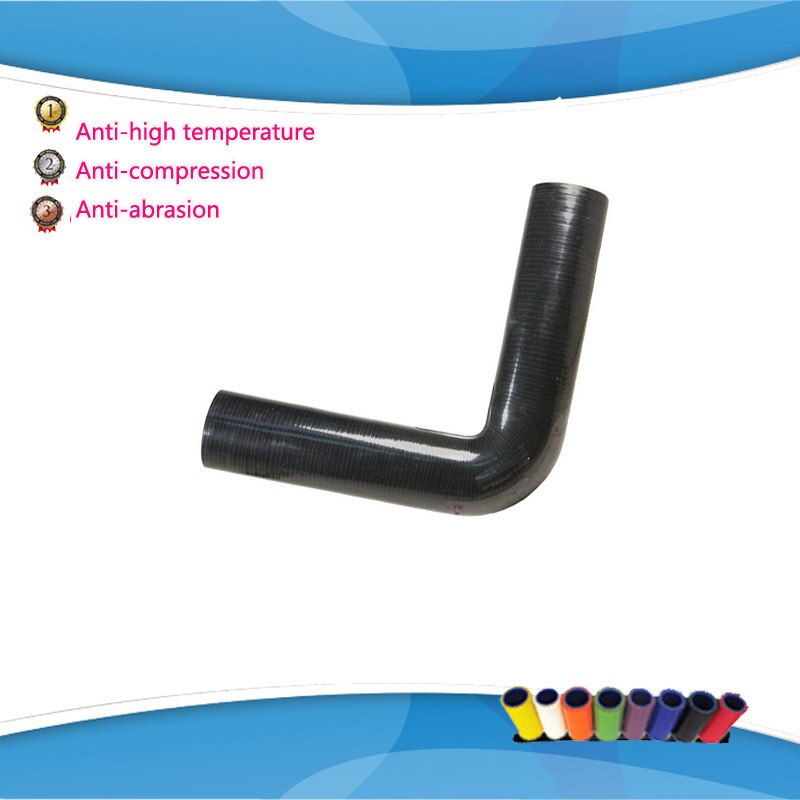 ID:8mm 90 Degree Silicone Hose Wall Pipe Coupler Turbo