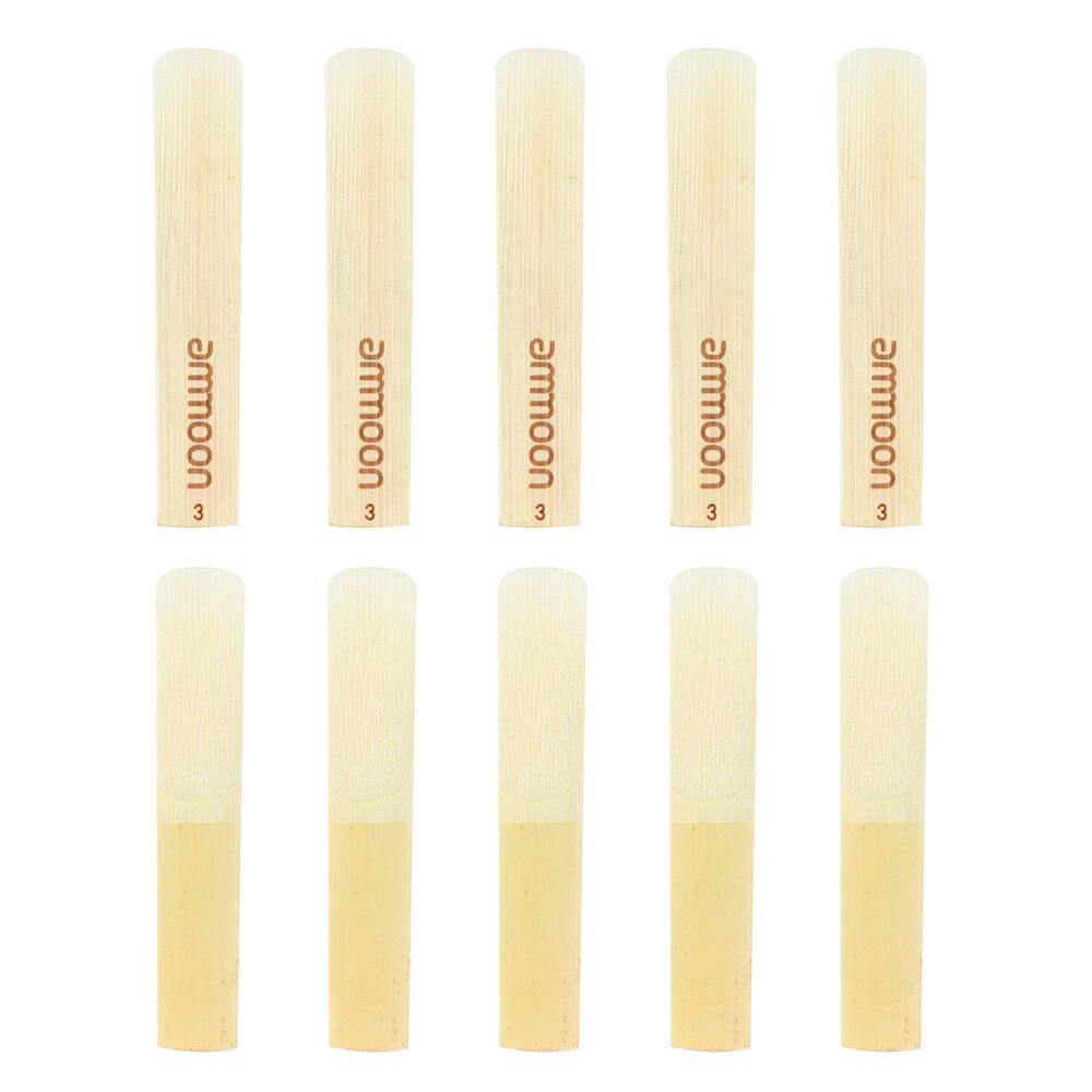 Ammoon Bb Clarinet Reeds - Strength 2.0, 2.5, 3.0 - 10 Pack - Bamboo