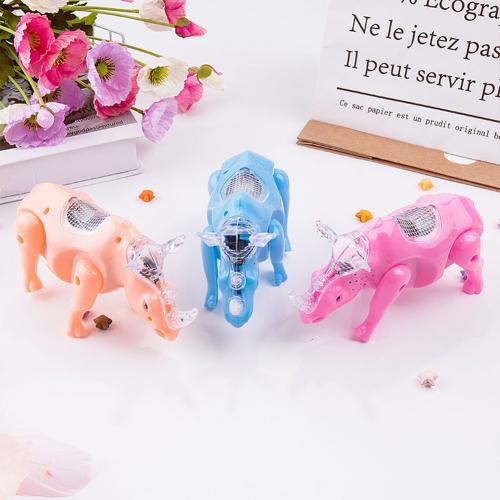 Electric Music Walking Rhino Animal Toys LED Light Glow Electronic Pets Toy Musical Toys For Kids Baby Girl Boy: Default Title