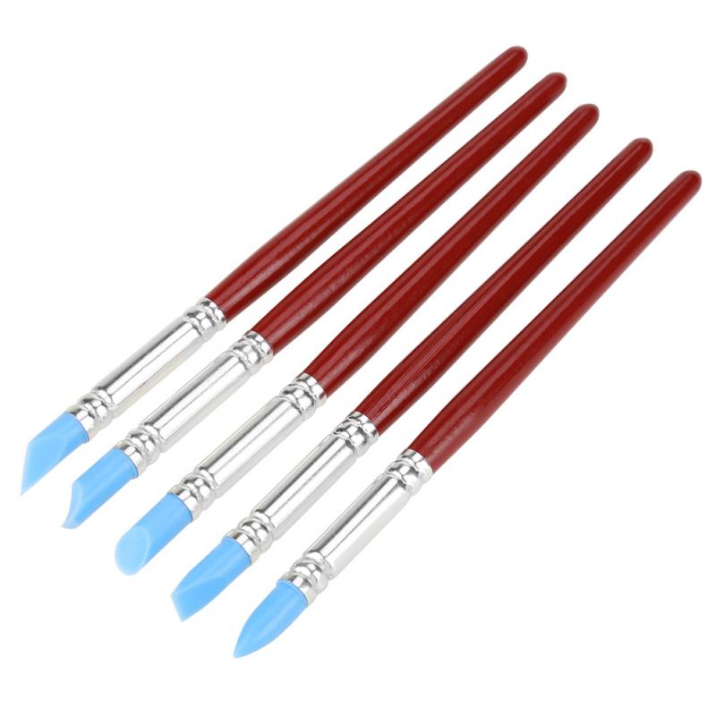 5pcs Rubber Tip Paint for Clay Sculpture Pottery DIY Shaping Carving Tool Pottery Shaping Tool Sculpture Clay Tools
