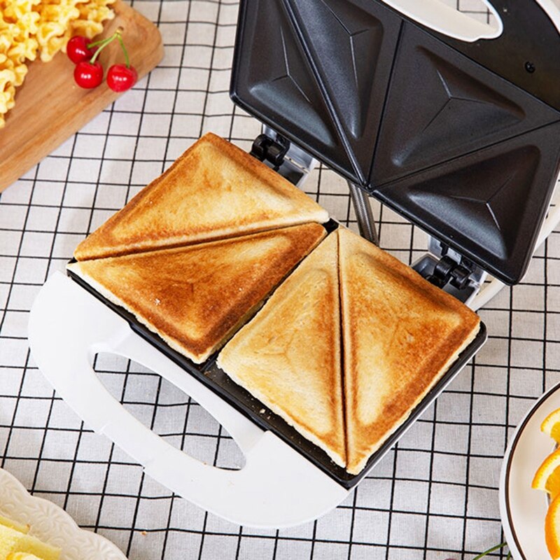 750W Home Automatic Double Heating Toaster Breakfast Sandwich Toaster Toastie Maker US Plug