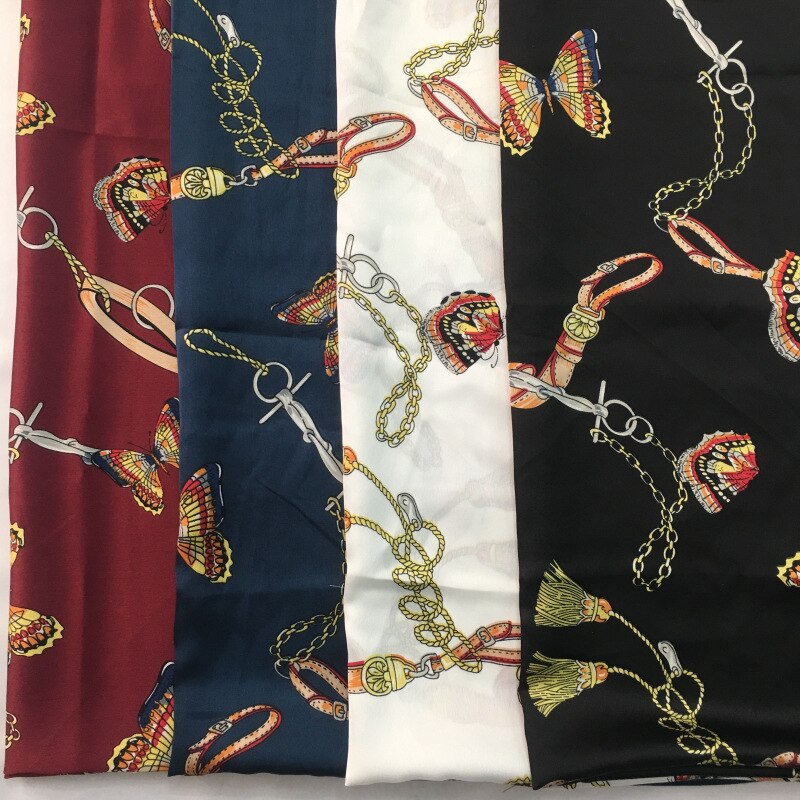 Tissu satin élastique imprimé 94% polyester 6% élasthanne, d'usine