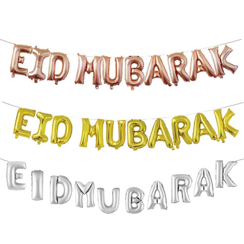Eid mubarak brevballoner til muslimske islamiske festdekorationer eid al-firt ramadan dekorationer ramadan mubarak festartikler