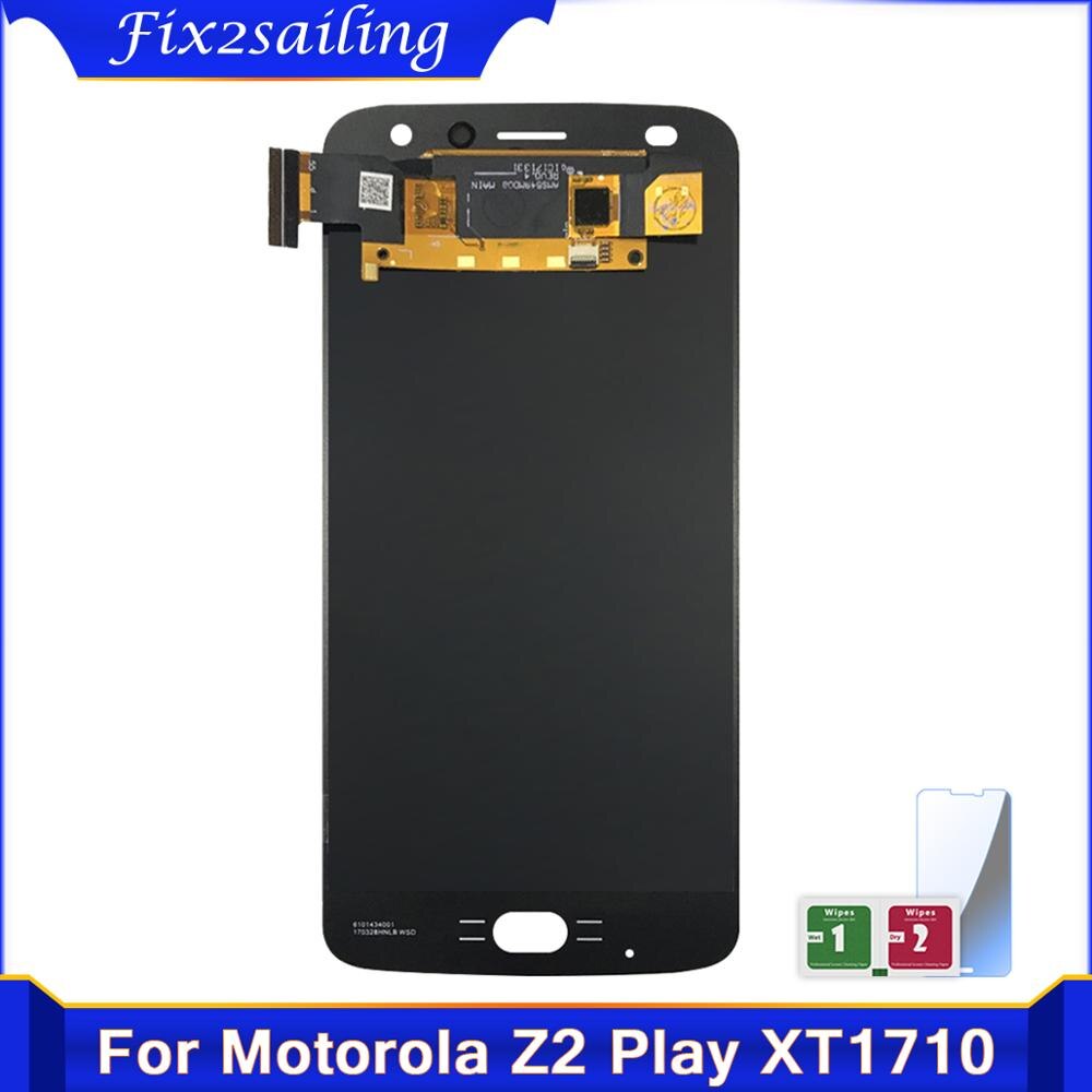 Pantalla AMOLED de prueba 100% para Motorola Moto Z2 Play XT1710 XT1710-01/07/08/09/10, pantalla LCD táctil, reemplazo de montaje completo