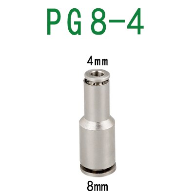 PU PG Brass Metal Pneumatic Quick Coupling 4 6 8 10 12mm Apply Air Compressor Hose High Pressure Connector High temperature: PG8-4