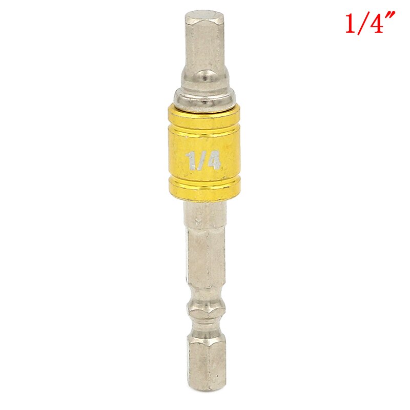 1/4" 3/8" 1/2" Socket Adapter Drive Hex Shank Converter Impact Set Extension Drill Bits Power Tool Accessories: YELLOW