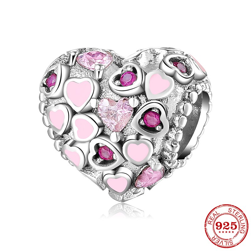 Liefde Sprookje 925 Sterling Zilveren Hart Bloem Huis Kralen Fit Originele Europese Bedelarmband Sieraden Maken