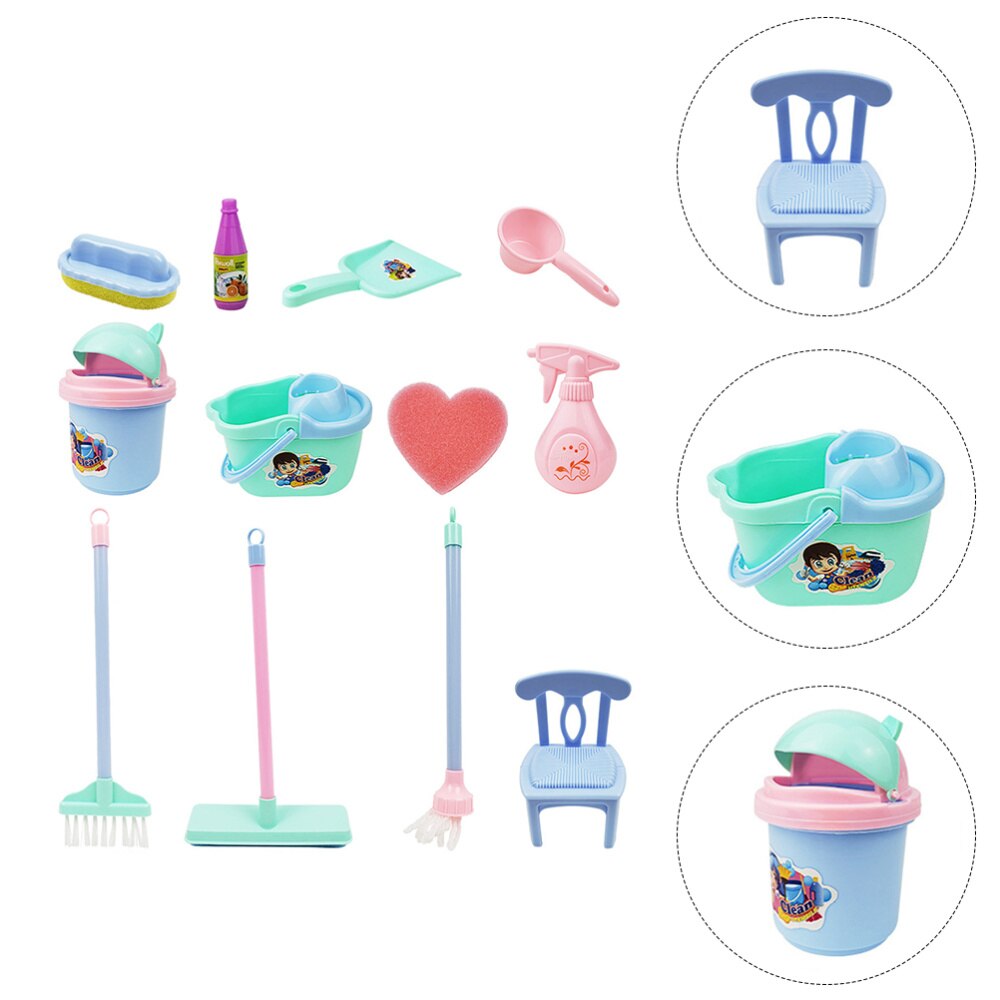 1 Set Grappige Schoonmaken Kids Play Huis Schoonmaken Apparatuur (Willekeurige Kleur): Default Title