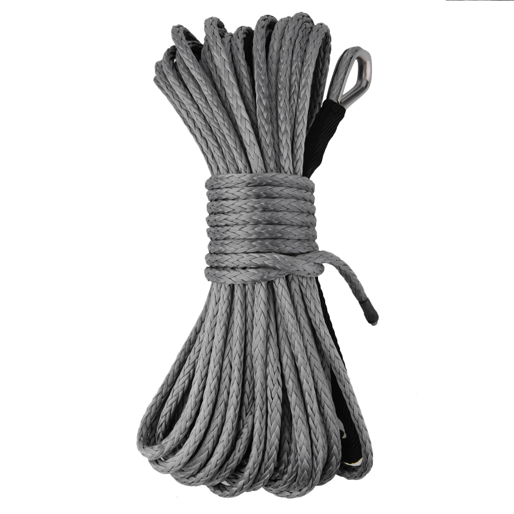 5mm×15m Good 12 Strand Braid Winch Line Synthetic Pulling Hauling Rope Line High strength Lightweight Climbing Outdoor Rope: black