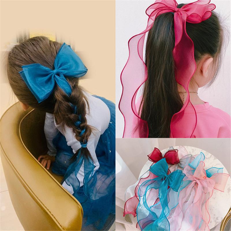 Lente Satijn Meisjes Boog Haar Band Trendy Lint Haarspeld Temperament Strik Dames Hoofddeksels Haaraccessoires Hoofddeksels