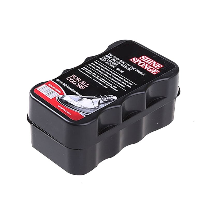 La lanolina esponja cuidado zapatos limpiar Multi-función incoloro cera para zapatos de cuero de cepillo zapatos polaco mantenimiento zapato pulidora: Default Title