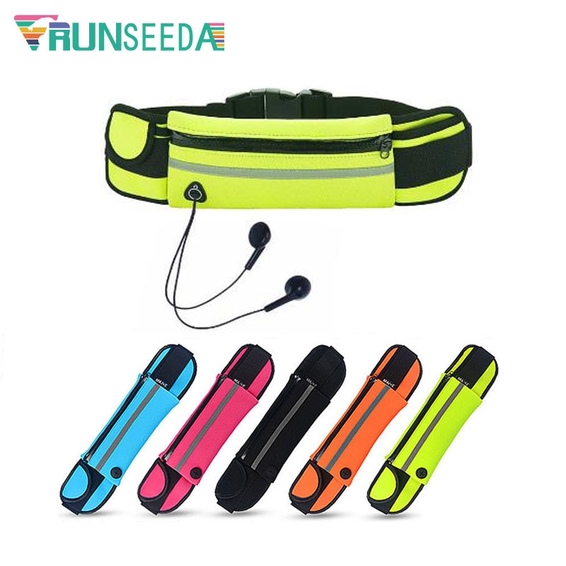 Runseeda Outdoor Running Heuptas Multi Magazijn Waterdichte Jogging Heuptas Vrouwen Gym Fitness Tas Voor Mobilephone Key Opslag