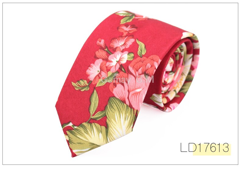 Floral Tie for Men Narrow Casual Mens Ties for Wedding Party Flower Skinny Neckties for Women Printed Male Neck Ties: LD17613