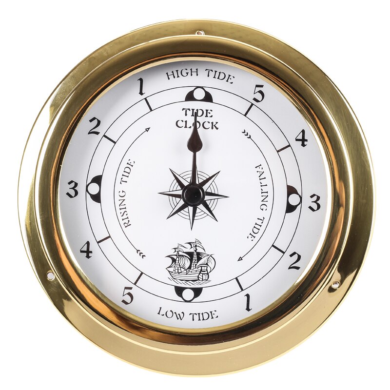 1 st mässing väska väderstation barometer temperatur hygrometer klocka och klocka tid 145mm 1-6 modell att välja  b91456: 145mm tidvattensklocka