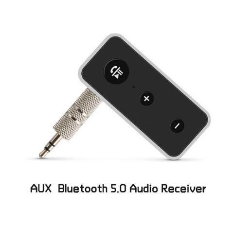 Rainwayer ricevitore Wireless 5.0 compatibile Bluetooth Stereo 3.5mm AUX Audio adattatore vivavoce con microfono per altoparlante per auto: BT 5.0-2