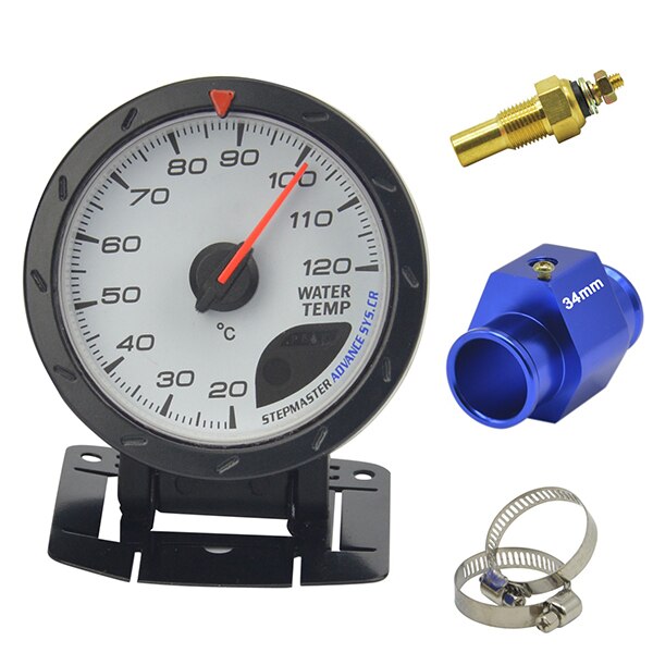 Dragon 60mm Auto Car Meter Boost Water Temp Oil Temperature Pressure Tachometer Volt Air Fuel Exhaust GAS RPM White Face Gauge: Water and 34mm