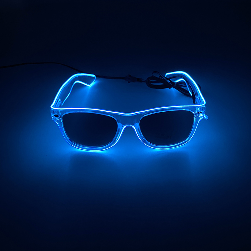 Neue 10 Farben leuchtende Dekor Kostüm Zubehör Neonlicht Sonnenbrille mit LED-Leucht brille leuchtet in dunkler Leistung