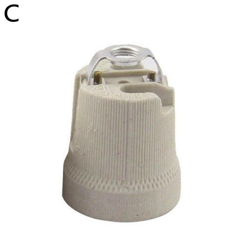1PC lamp holder e27 screw lamp holder high temperature lamps and lanterns lighting accessories porcelain lamp holder: C