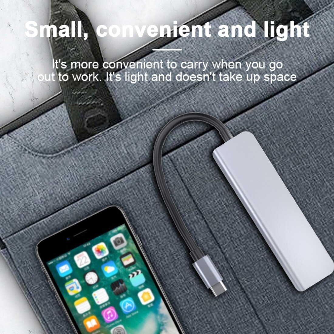 2008N 5 In 1 Usb 3.0X2 + Hdmi + Pd + 3.5Mm Poort Multifunctionele Intelligente type-C/USB-C Hub Docking Station