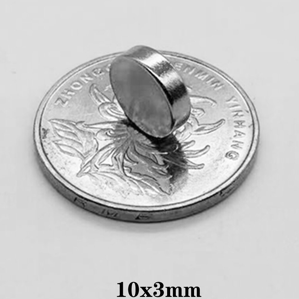 10 ~ 500 stuks permanente ndfeb sterke krachtige magneten 10 x 3 mm n35 ronde magneten 10 x 3mm neodymium magneet dia 10*3 mm cirkelvormig 10