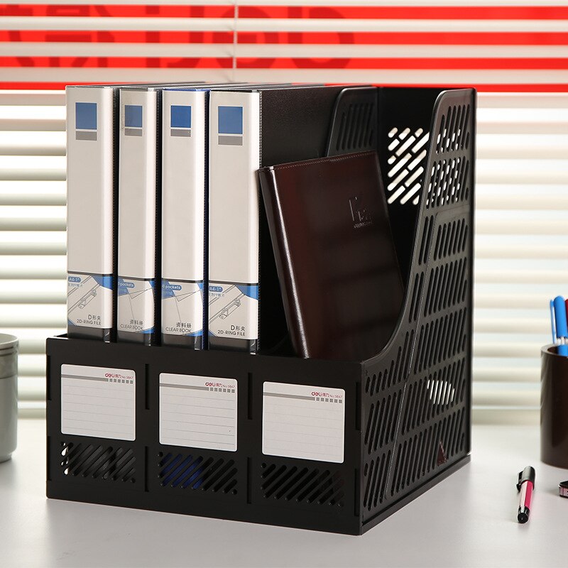 1 Set Business File Tray DIY Desktop Magazine A4 File Organizer Document Trays Office Supplies Stationery-random color