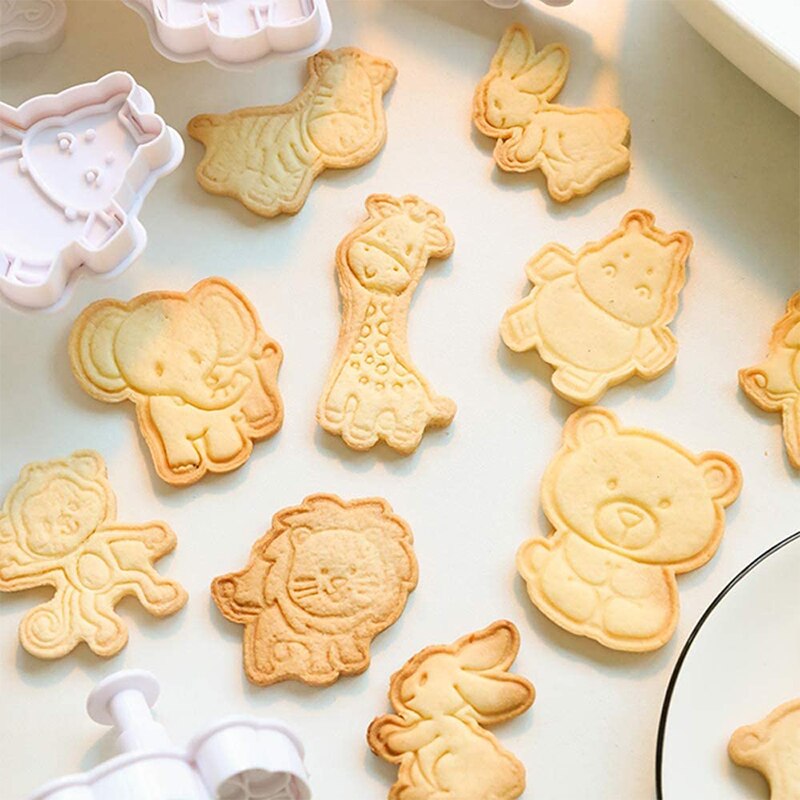 4 Teile/satz Ebene Kunststoff Keks Schimmel DIY Küche Kuchen Dekorieren Werkzeuge Cookie Cutter Stempel Fondant Embosser Sterben