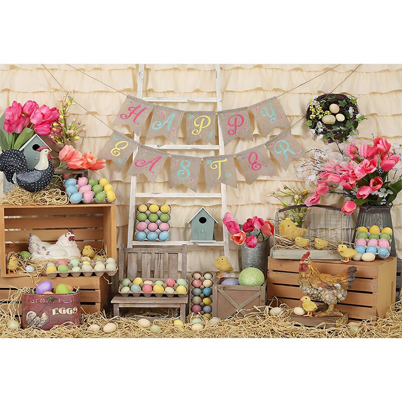 Avezano – arrière-plan pour photographie de pâques, joyeux pâques, fleurs de printemps, œufs, décor de fête en bois, bannière de fond pour Studio Photo, accessoire