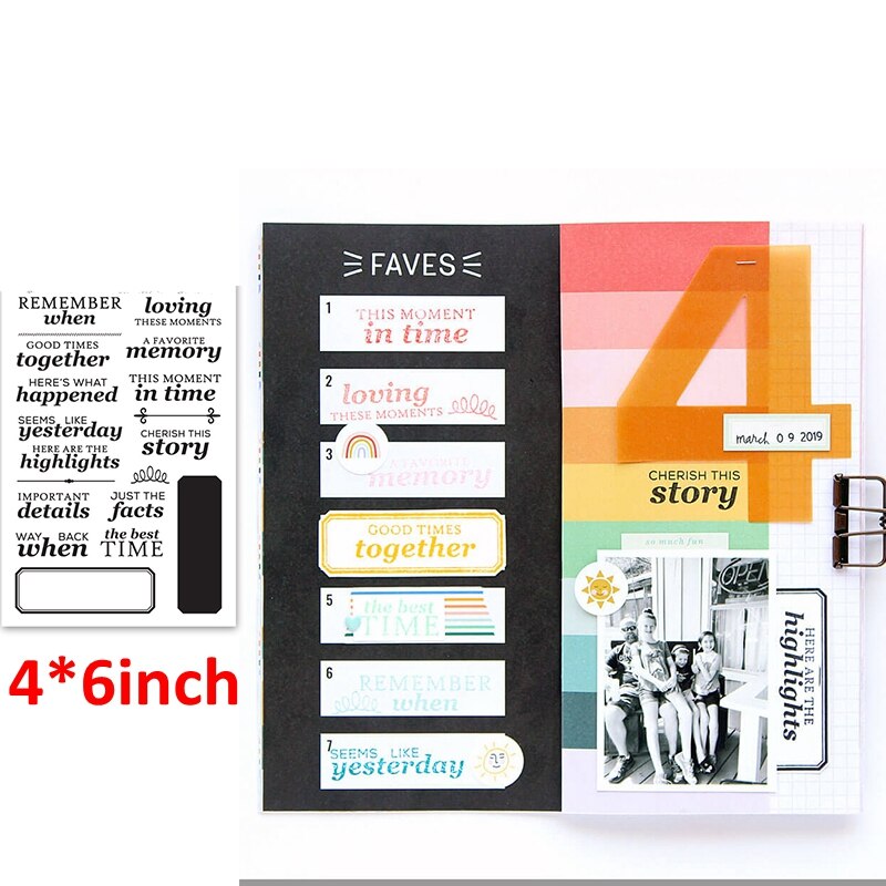 3*4/4*6 tommers klare stempler hilsen ord varme følelser kjærlighet hjerte hus glad på reise kalender blomster  #13: 6